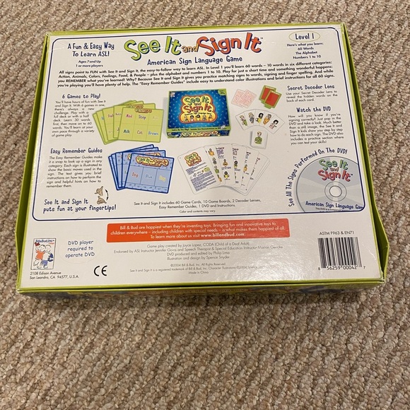 See It and Sign It Interactive American Sign Language Game (ASL) and DVD - Picture 2 of 8